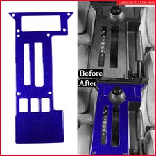 For Chevrolet Camaro 1982-89 Blue Carbon Fiber Center Console Gear Shift Cover