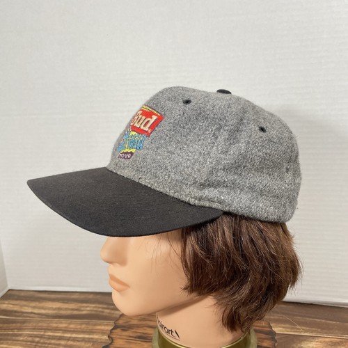 Vintage 1990s Headmaster Budweiser Beer Bud 4-Man Volleyball Tour Snapback Hat - Picture 3 of 7
