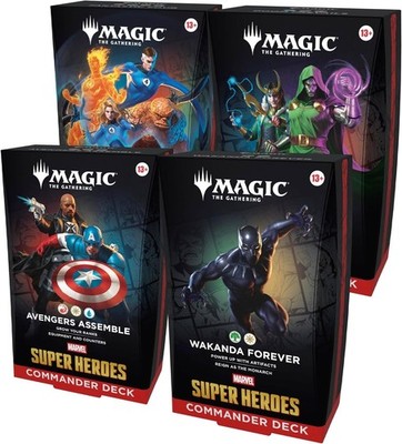 MTG Marvel Super Heroes Commander Deck Bundle All 4 Decks 100-Card Set