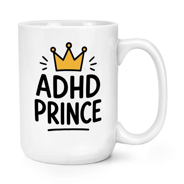 Adhd Prince Tasse 15Oz Groß Keramik Becher Weiß Autism Lehrer SchüLer Schule-image
