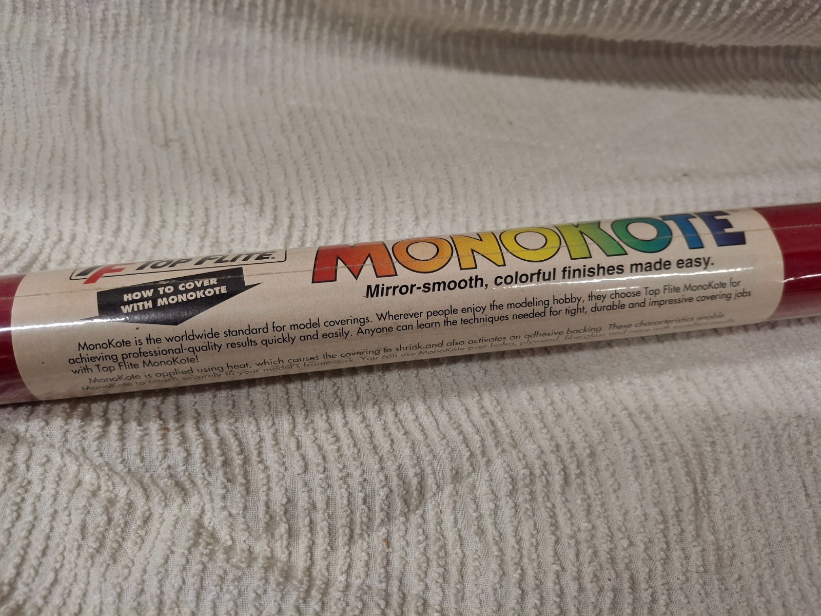 MONOKOTE 6 FEET ROLL DARK RED TOPQ0218 RC MODEL AIRPLANE COVERING FILM 1.8 METER