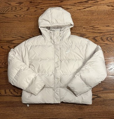 Nike NSW Therma-FIT Metro Puffer Jacket WMNS Small Light Orewood FD8290-104 NWT