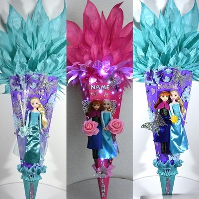 Premium 3D Schultüte +Elsa Anna LED Zuckertüte Name 2026