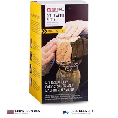 System Three SculpWood Putty Epoxy Filler, 1 Quart Kit