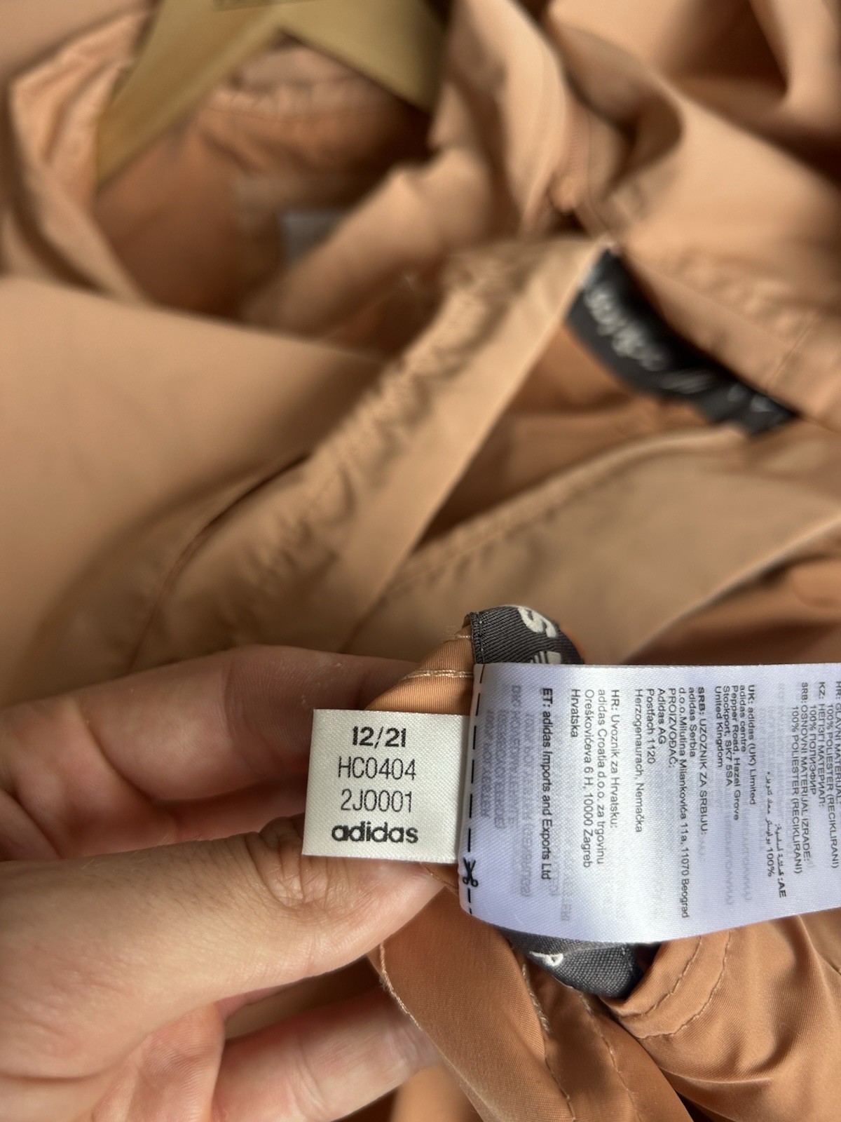 adidas SPZL Spezial Calavadella Jacket Size UK XL Extra Large Peach 2021 image 6