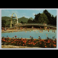Vintage Postcard Bad Godesberg Germany Unposted Swimming Pool Scenic Collectible
