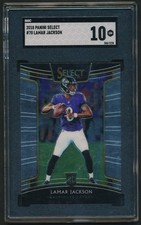 2018 Panini Select #70 Lamar Jackson Rookie Card SGC 10 Gem Mint Ravens RC. rookie card picture
