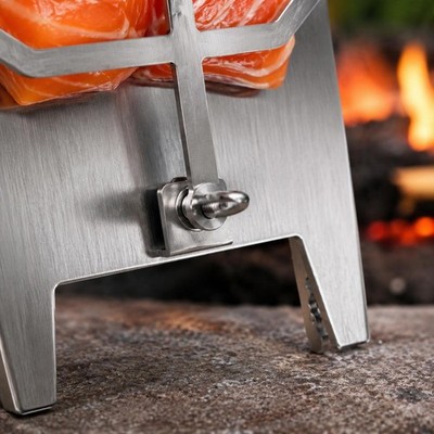 Edelstahl Lachs Grillbrett leicht zu reinigen Outdoor Kochausrüstung für