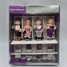 Boston Warehouse Y2K 2000 or Bust Cheese Spreaders Set of 4 Figural Party Theme