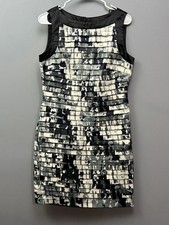 Sandra Darren Dress Womens 10 Sleeveless Pleated Textured Sheath Career Work