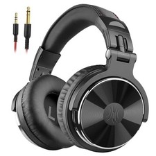 Wired Over Ear Headphones Hi-Res Studio Monitor  Mixing DJ Stereo Black