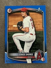 CHASE SHORES 2025 BOWMAN DRAFT BLUE PAPER 1ST ROOKIE /150 #BD-142 ANGELS