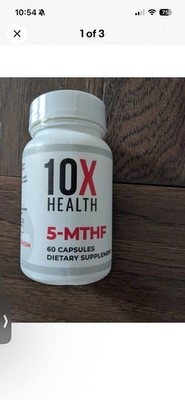 10X Health 5-MTHF Methylfolate - Methylated Folate - 60 Count New Sealed bottle