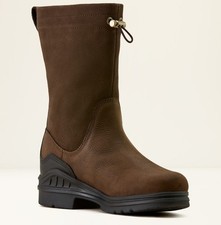 Image of Ariat Women's Barnyard Brooke Waterproof Boots In Vintage Brown-UK 5
