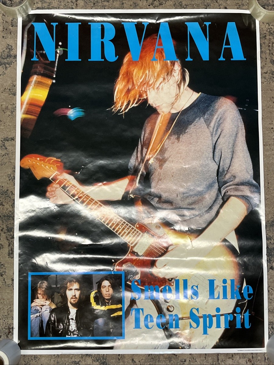 NIRVANA ポスター　Vintage　ヴィンテージ 　poster Vintage 90s KURT COBAIN Nirvana Poster 25x35 RARE Smells