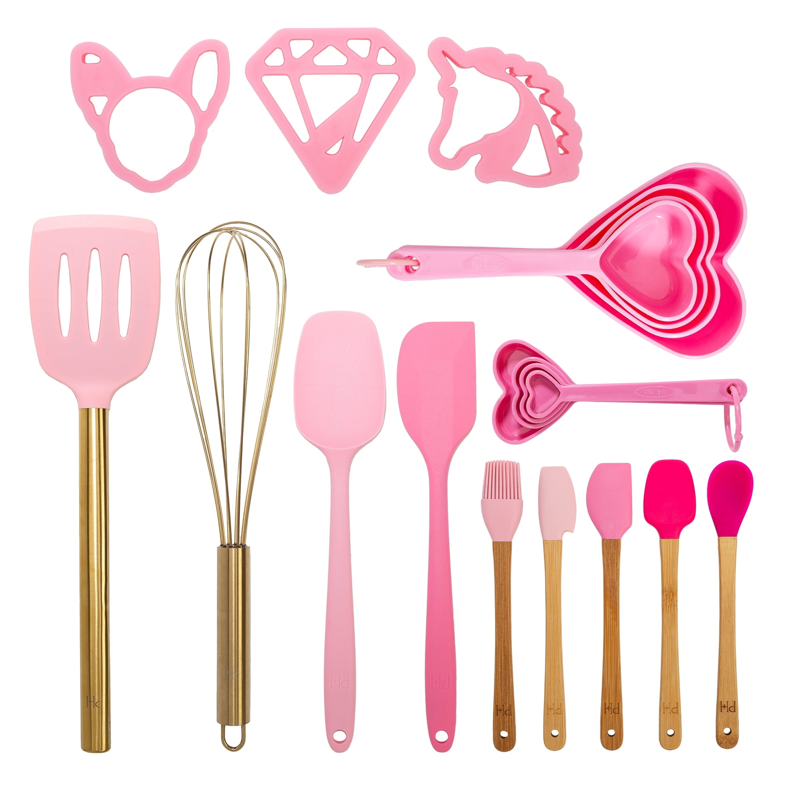 Paris Hilton Silicone Heat Resistant Kitchen Utensil Sets, 20 pcs