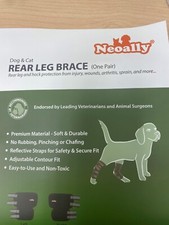 Dog Rear Leg Hock Brace (pair, long version), rear leg & hock protection , M