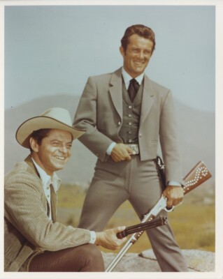 Wild Wild West Robert Conrad Ross Martin holding rifles Vintage 8x10 ...
