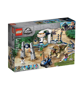 LEGO Jurassic World Triceratops Rampage 75937 ages 7+ 447 pcs (L