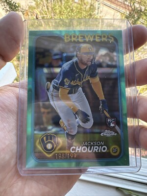 2024 Topps chrome RayWave Aqua refractor /199 Jackson Chourio 