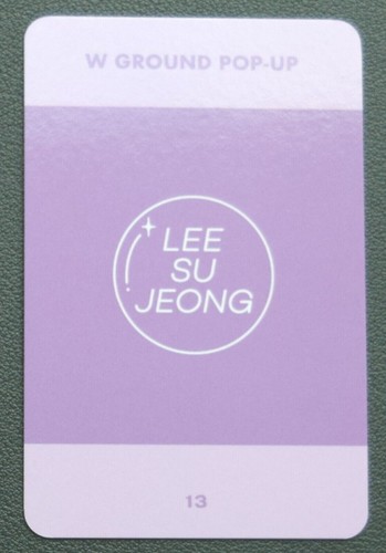 LEE SU JEONG W Ground Pop Up Special Edition SUJEONG Photocards Limited Official - Picture 9 of 11