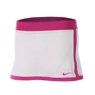 NWT NIKE GIRLS' DRIFIT BORDER TENNIS SKIRT (WHITE/DESERT PINK) $30  Australia