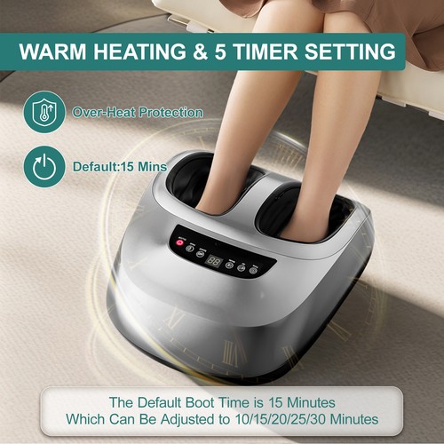 Shiatsu Foot Massager Machine W/ Heat Vibrate Deep Kneading for Plantar Fasciiti - Picture 8 of 15