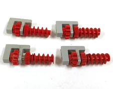 Vintage Fischertechnik 31045 Bracket with Worm Gray Red 4pcs 1967