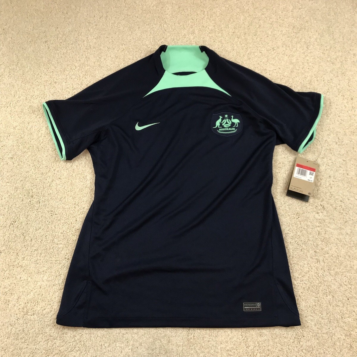 Nike Australia Soccer Jersey Womens Large New DN3556 451 Navy Blue