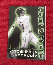 TAMPA BAY RAYS, 2002 schedule, TOBY HALL, MLB, Tampa Bay Rays, Devil Rays, EX+