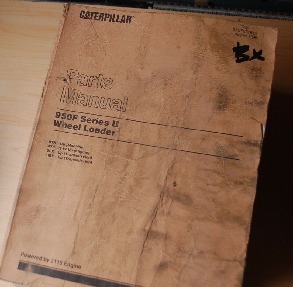 Cat Caterpillar 950f Front Wheel Loader Parts Manual Book List 8tk 