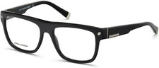 DSQUARED2 DQ5076 Black 001 Bold Plastic Eyeglasses Frame 53-16-140 DQ 5076 RX