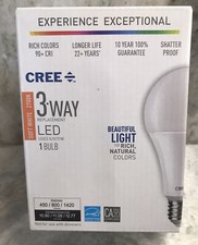 Cree 40W 60W 100W Equivalent Soft White 2700K 3-Way Light LED.-Brand New-SHIP24
