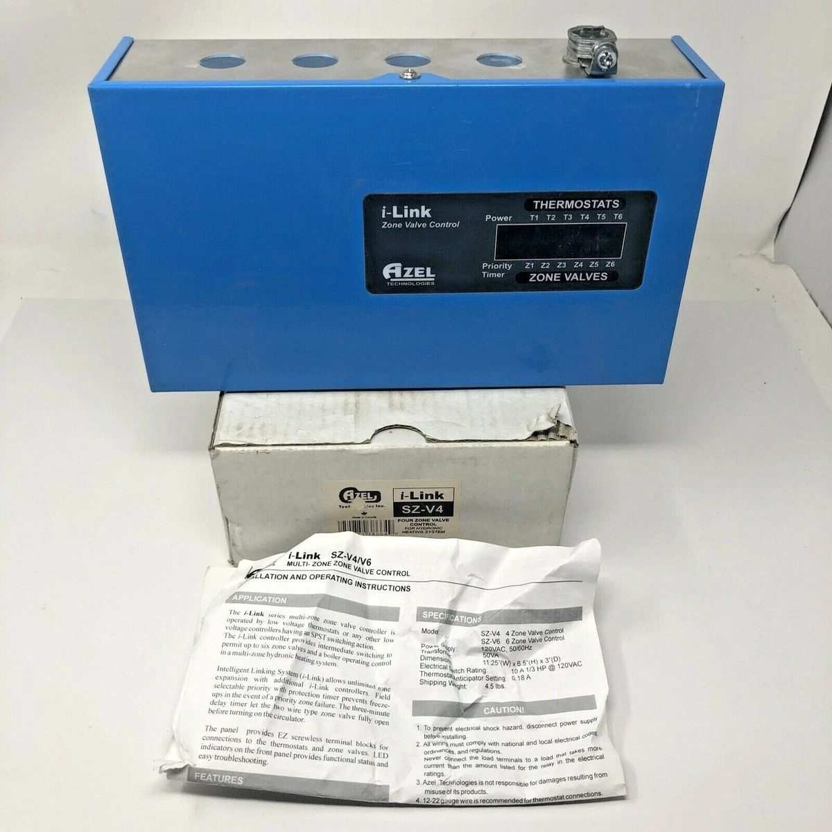 Azel SZ-V4 i-Link 4 Zone Valve Control for Hydronic Heating System Radiant  Floor | eBay