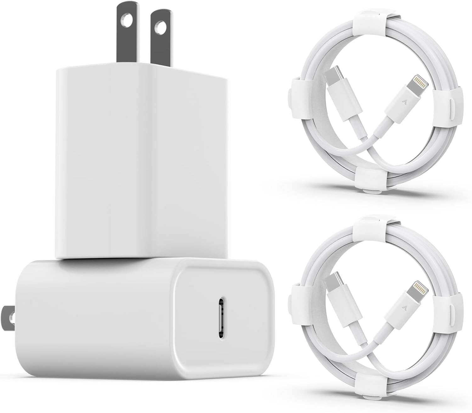 2 Pack 20W Fast Charger ,USB-C For iPhone 14 13 12 11 Pro Max XS XR X, i PAD.
