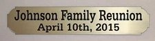ENGRAVED NAMEPLATE FOR DISPLAY CASE PHOTO FRAME PLAQUE 1 X 5