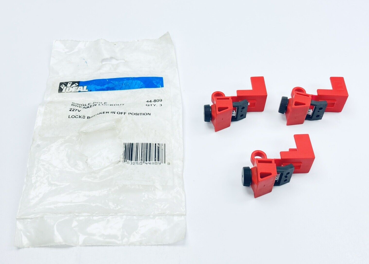 LOT OF 3 UNUSED IDEAL 44-809 SINGLE-POLE BREAKER LOCKOUT 227V | eBay
