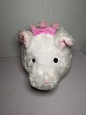 Plush Pig Piggy Coin Bank Pink Crown White Stuffed Animal Fluffy Soft Curly Tail
