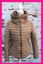 ZARA COAT PUFFA STYLE JACKET ANORAK/ FAUX FUR COLLAR + HOOD ( M) SCHOOL COAT /44