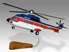 Airbus Eurocopter AS332L Bristow Desk Wood Helicopter New Model Scale 1/48