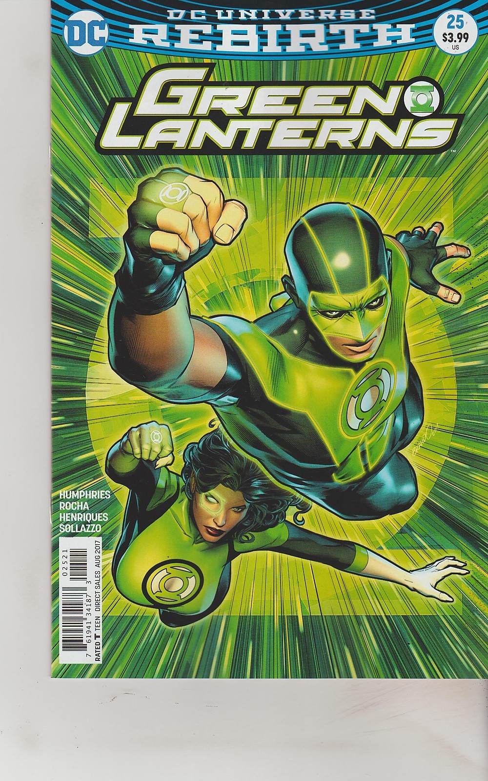DC COMICS GREEN LANTERNS #25 AUGUST 2017 REBIRTH VARIANT 1ST PRINT NM