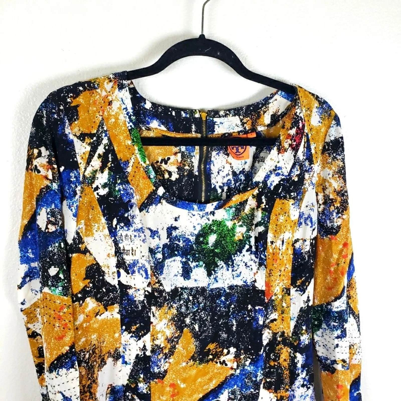 Tunica donna Tory Burch Eileen seta de chine stampa Wally cucito taglia 06 SM