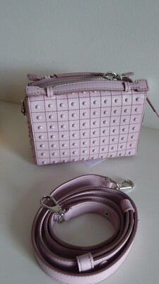 Neu Original TOD'S Don Bauletto Micro  Messenger  Leder Tasche rosa