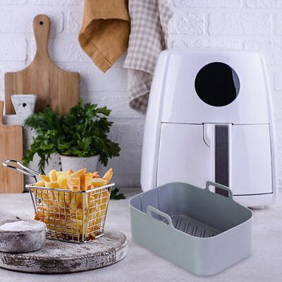 2 Pack Silicone Fryer Basket Set For Ninja Foodi 8QT - Includes Brush & Clip