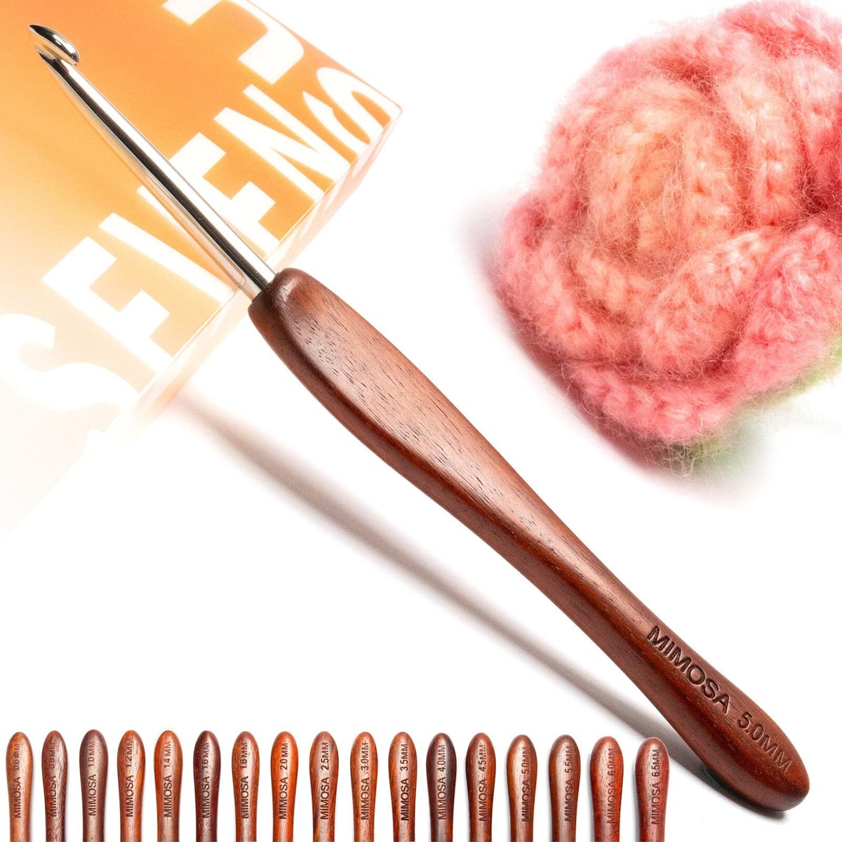 【超美品】定価20万GlobeTrotter Attache Original Mimosa Crochet Hook, Hand Polished Ergonomic Single Crochet Hook