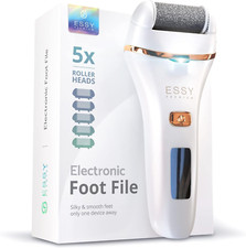 Essy Electric Foot File Hard Skin Remover with 5 Replacement Rollers Foot File E