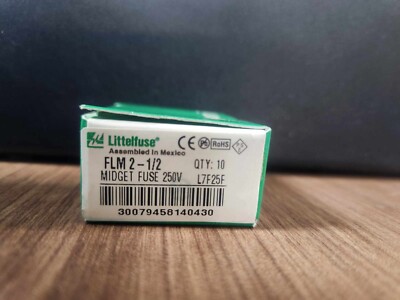 Lot of 10 Littlefuse FLM 2-1/2 Dual-Element 250VAC or Less Fuses L7F25F