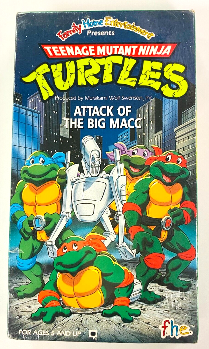 Teenage Mutant Ninja Turtles TMNT Attack of the Big Macc (VHS