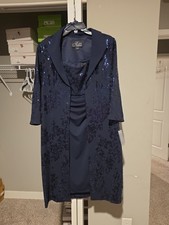 Alex Evenings Stretch Scuba Crepe Sequin 2-Piece Jacket Dress Women's Formal