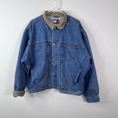 Vintage 90s Tommy Hilfiger Trucker Denim Jacket Size XL